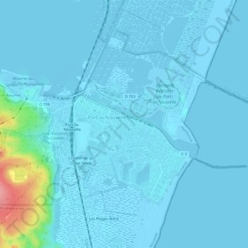 Mapa topográfico La Villa Est, altitud, relieve