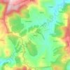 Mapa topográfico Kande, altitud, relieve