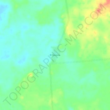 Mapa topográfico El Destino, altitud, relieve