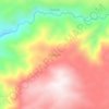 Mapa topográfico Pangare, altitud, relieve