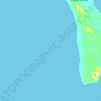 Mapa topográfico Durai, altitud, relieve