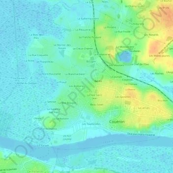 Mapa topográfico Le Patis, altitud, relieve