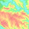 Mapa topográfico Malhou, altitud, relieve