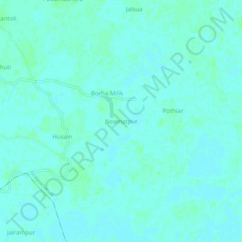 Mapa topográfico Neamatpur, altitud, relieve