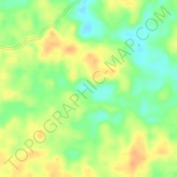 Mapa topográfico Ninati, altitud, relieve