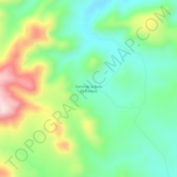 Mapa topográfico Cerro de la Bufa (El Encino), altitud, relieve