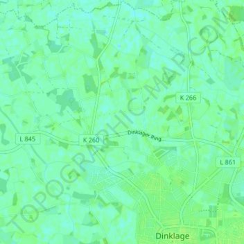 Mapa topográfico Höne, altitud, relieve