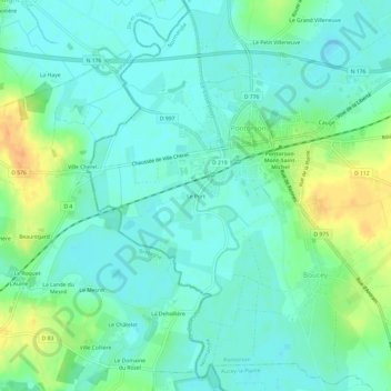 Mapa topográfico Le Port, altitud, relieve