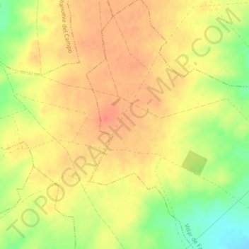Mapa topográfico Laguna Monte, altitud, relieve