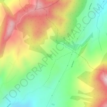 Mapa topográfico El Boqueron, altitud, relieve