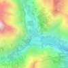 Mapa topográfico Ailefroide, altitud, relieve