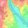 Mapa topográfico Tittmoning, altitud, relieve
