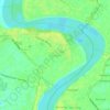 Mapa topográfico Vạn Phúc, altitud, relieve