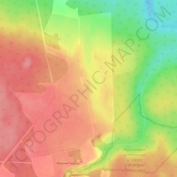 Mapa topográfico ур. Десятское, altitud, relieve