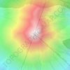 Mapa topográfico Volcán de Fuego, altitud, relieve