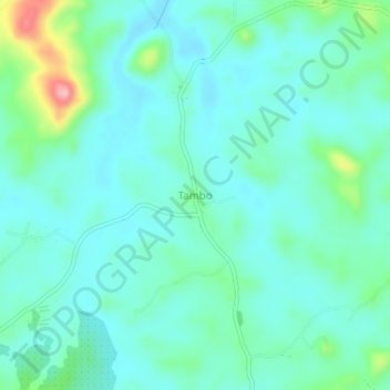 Mapa topográfico Tambo, altitud, relieve