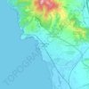 Mapa topográfico Rosignano Solvay, altitud, relieve