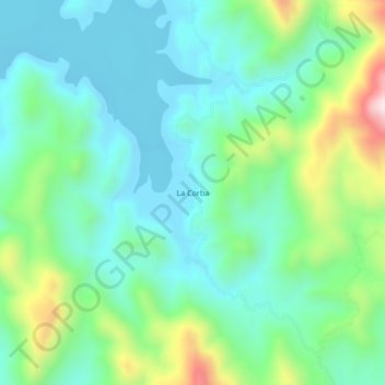 Mapa topográfico La Corba, altitud, relieve