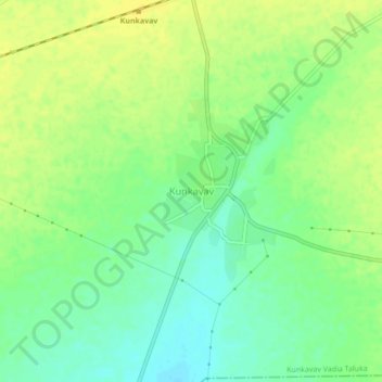 Mapa topográfico Kunkavav, altitud, relieve