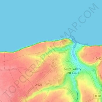 Mapa topográfico Saint-Léger, altitud, relieve