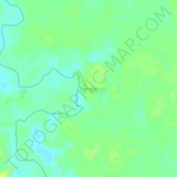 Mapa topográfico Tomage, altitud, relieve
