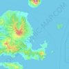 Mapa topográfico Kamara, altitud, relieve