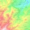 Mapa topográfico Ojero, altitud, relieve