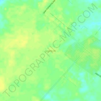 Mapa topográfico Jagebob, altitud, relieve