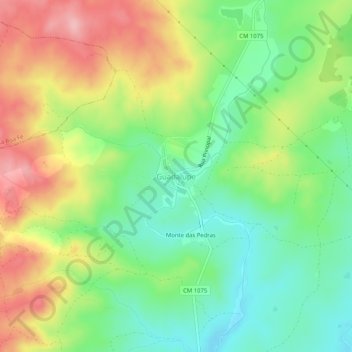 Mapa topográfico Guadalupe, altitud, relieve