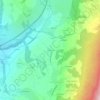 Mapa topográfico La Chiesaz, altitud, relieve