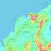 Mapa topográfico Magdalena, altitud, relieve