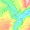 Mapa topográfico Cubijíes, altitud, relieve