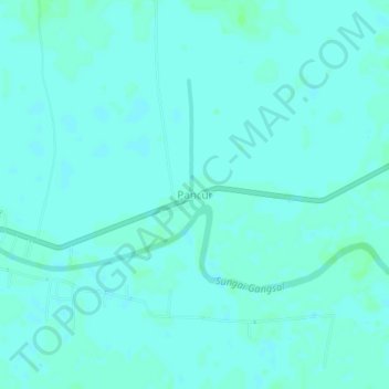 Mapa topográfico Pancur, altitud, relieve