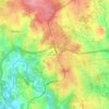 Mapa topográfico Brandinhães, altitud, relieve