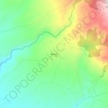 Mapa topográfico Biolley, altitud, relieve