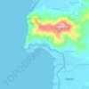 Mapa topográfico Sidoarjo, altitud, relieve