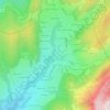 Mapa topográfico La Panissière, altitud, relieve