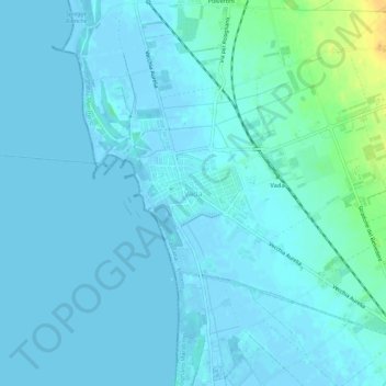 Mapa topográfico Vada, altitud, relieve