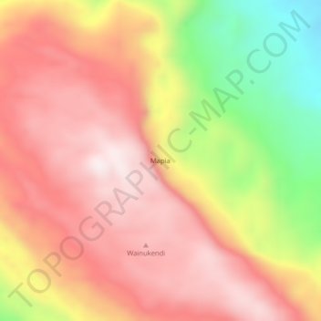 Mapa topográfico Mapia, altitud, relieve
