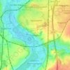 Mapa topográfico Kessin, altitud, relieve