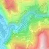 Mapa topográfico La Rivoire, altitud, relieve