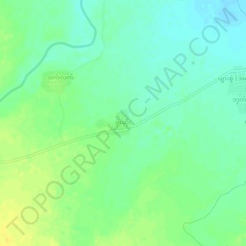 Mapa topográfico Hpone Soe, altitud, relieve