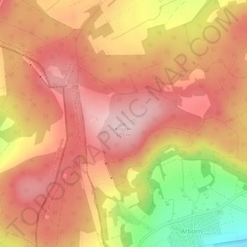 Mapa topográfico Knoten, altitud, relieve