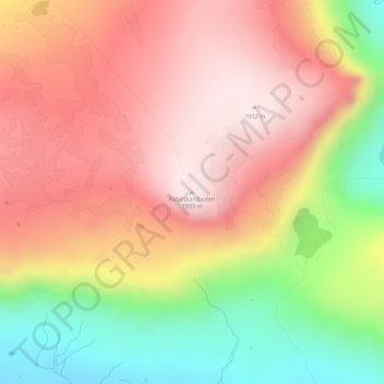 Mapa topográfico Folarskardnuten, altitud, relieve