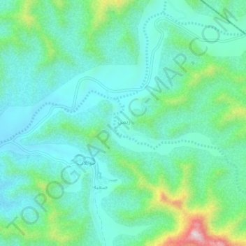 Mapa topográfico Saabah, altitud, relieve