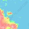 Mapa topográfico Langeøya, altitud, relieve