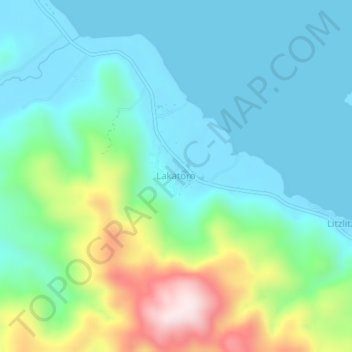 Mapa topográfico Lakatoro, altitud, relieve