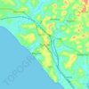 Mapa topográfico Thottada, altitud, relieve