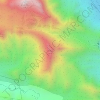 Mapa topográfico Cerro Tres Picos, altitud, relieve