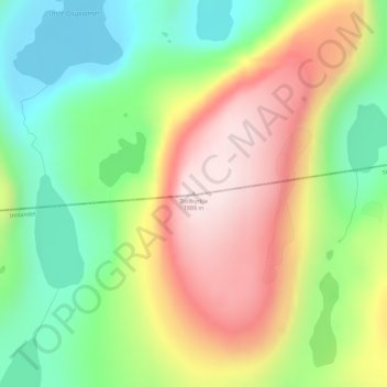 Mapa topográfico Trollkyrkja, altitud, relieve